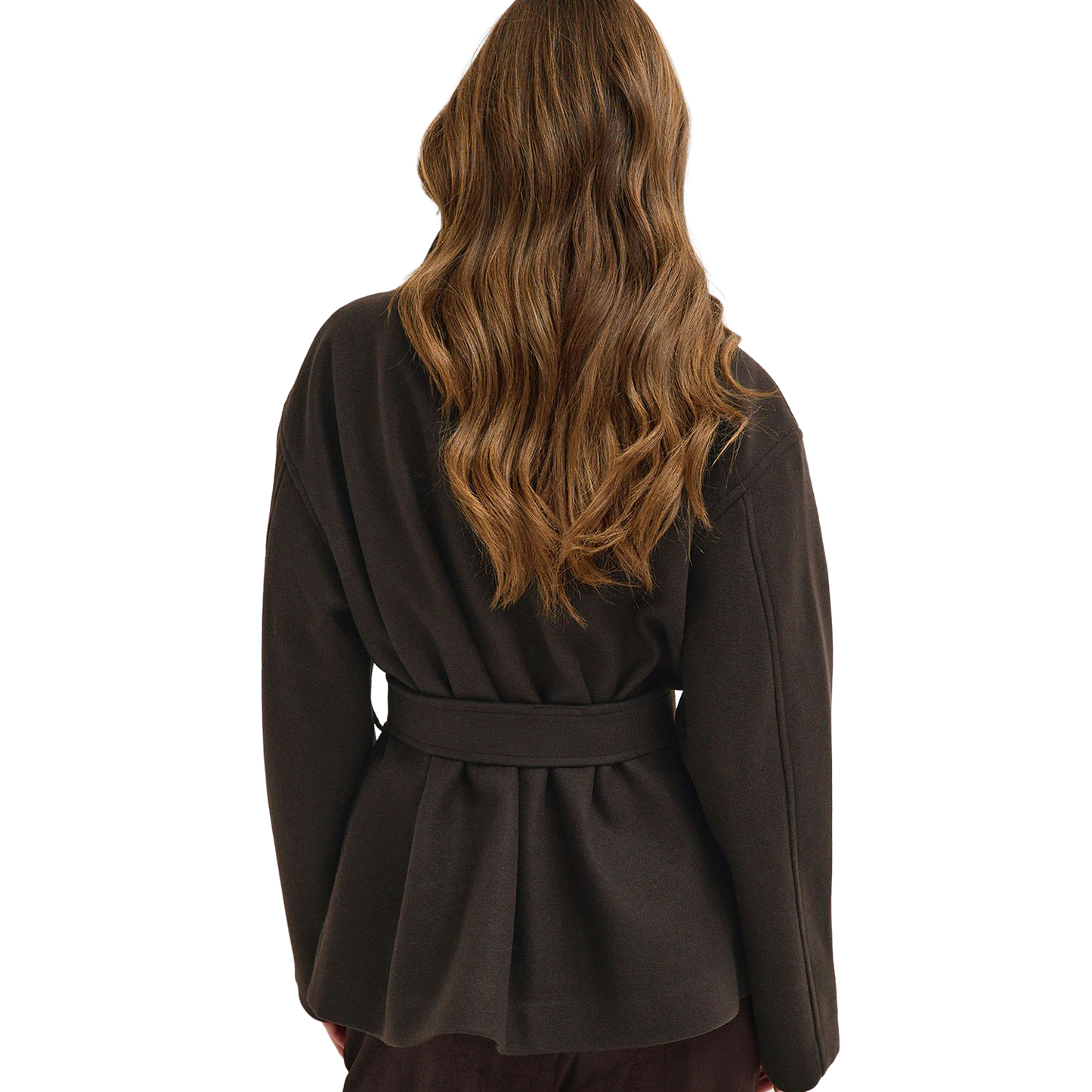High Neck Wool Blend Jacket