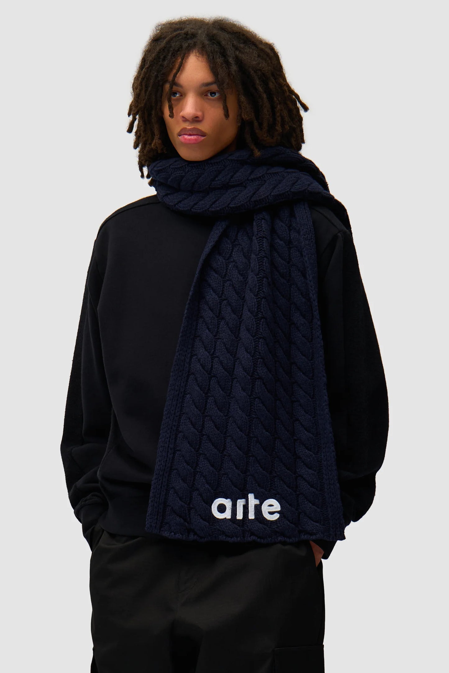 Textured Logo Scarf