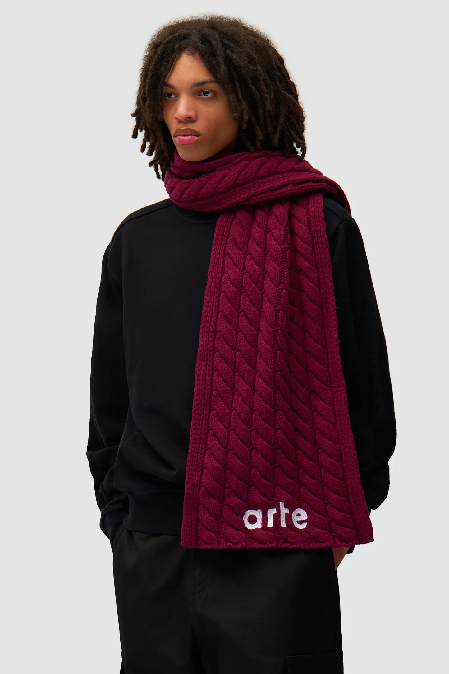 Textured Logo Scarf