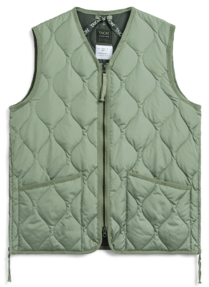 Military Zip V-Neck Vest