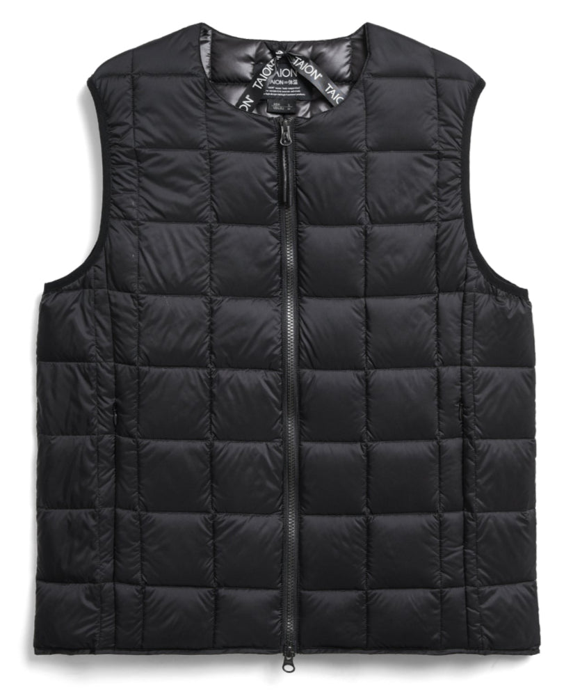 Crew Neck W-Zip Down Vest