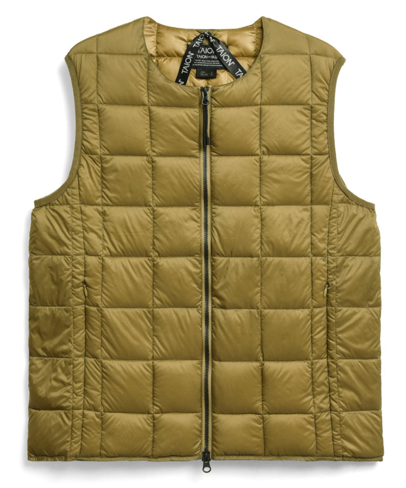 Crew Neck W-Zip Down Vest