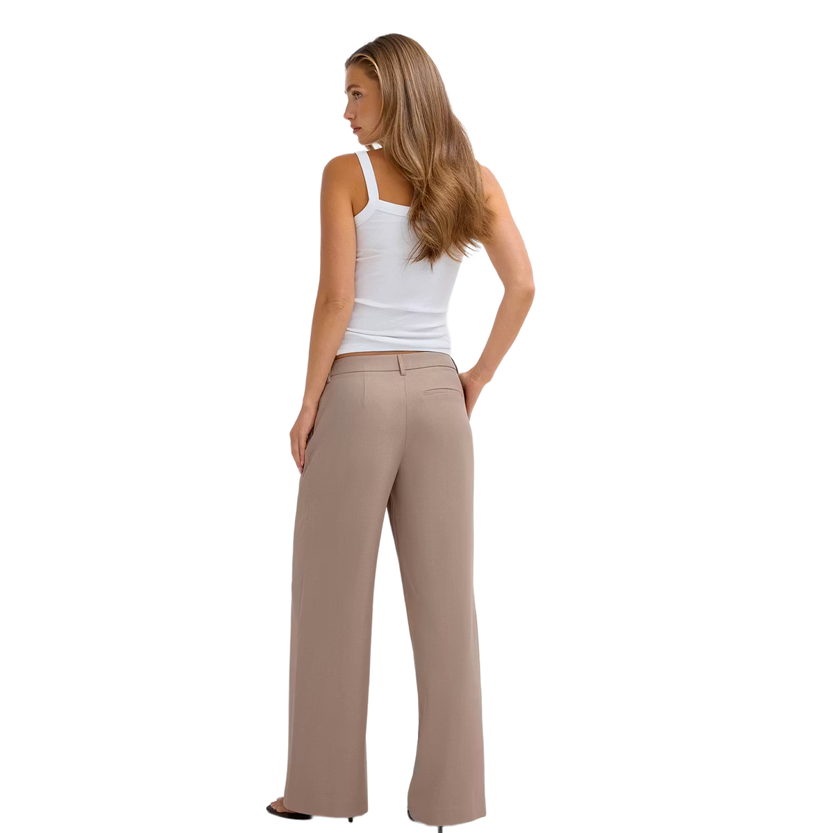 Mid Wide Pleated Trousers