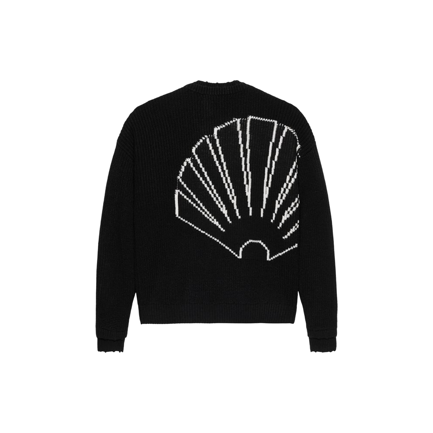Logo Knit Raw Edge