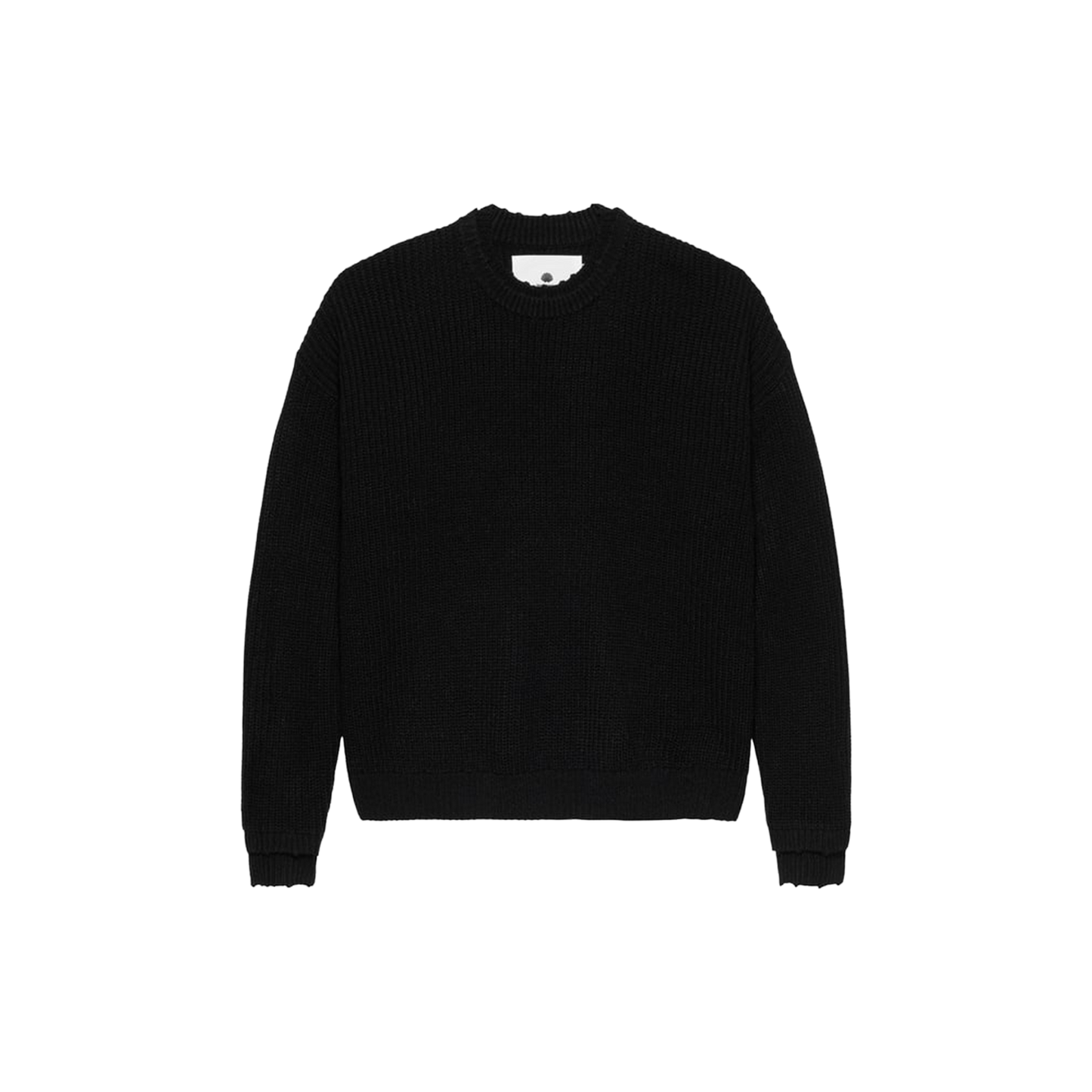 Logo Knit Raw Edge