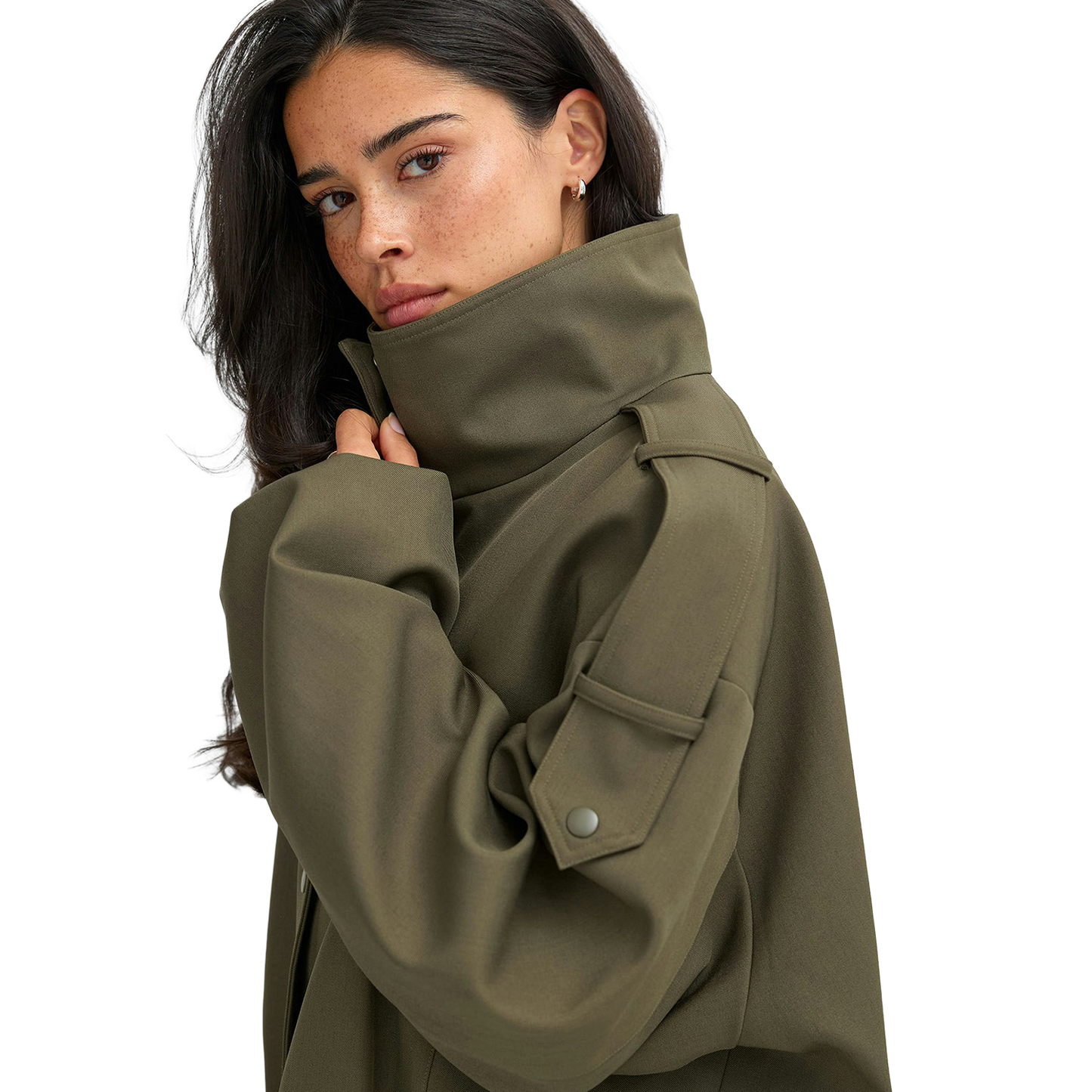 High Neck Short Jacket