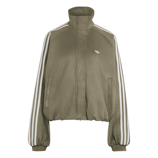 Faux Suede Track Top