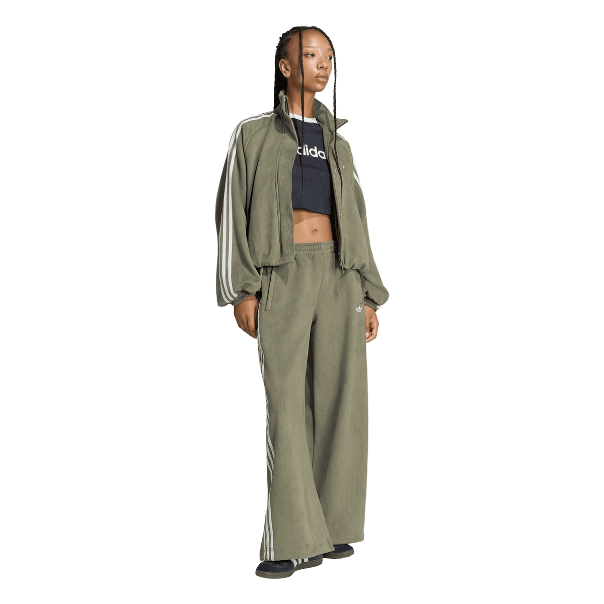 Faux Suede Track Top