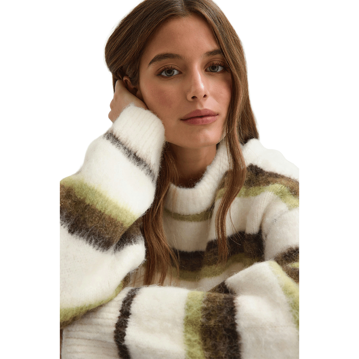Stripe Chunky knitted sweater