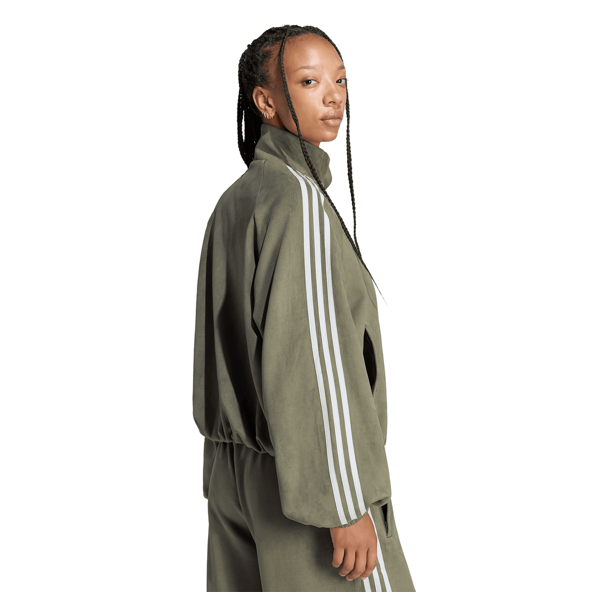 Faux Suede Track Top