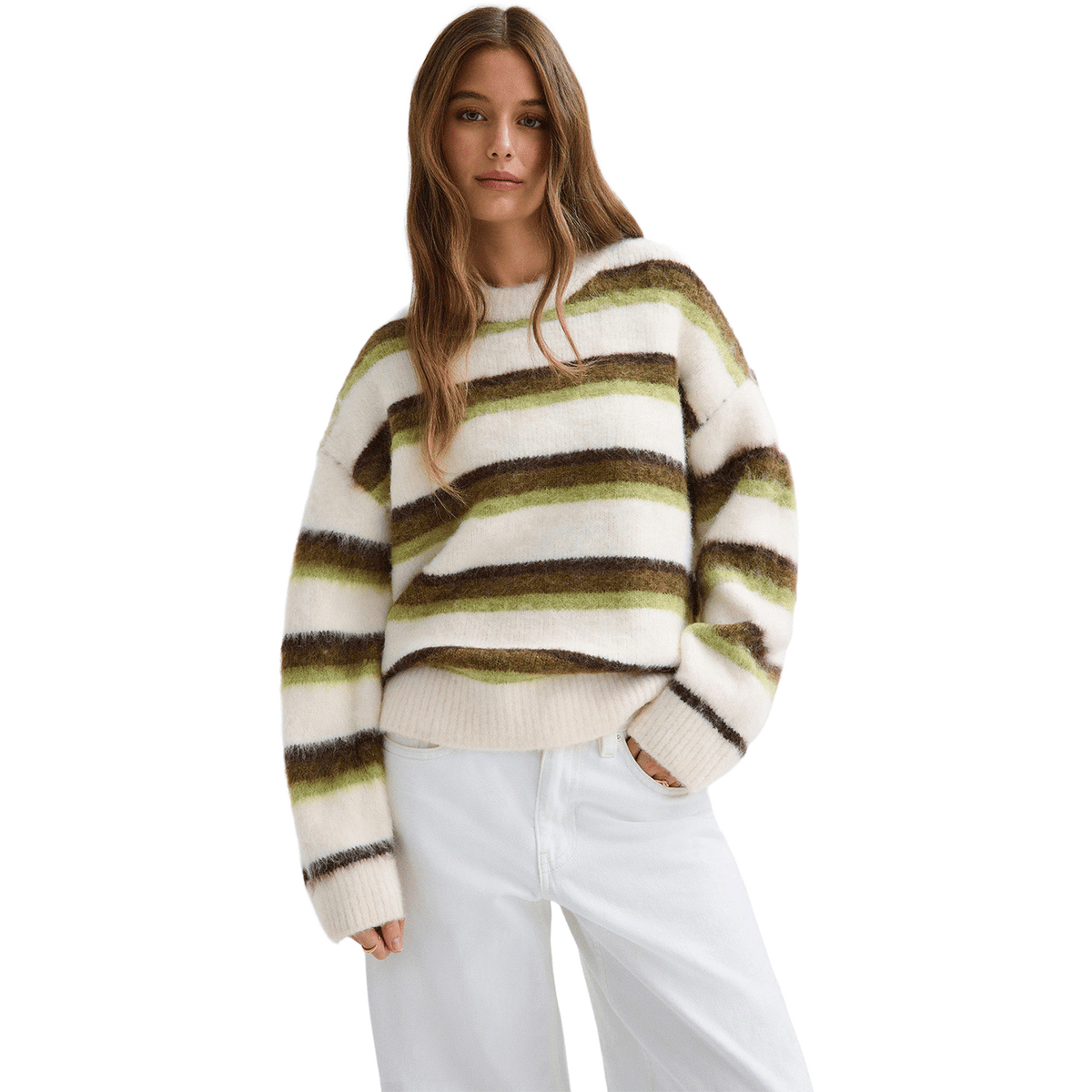 Stripe Chunky knitted sweater
