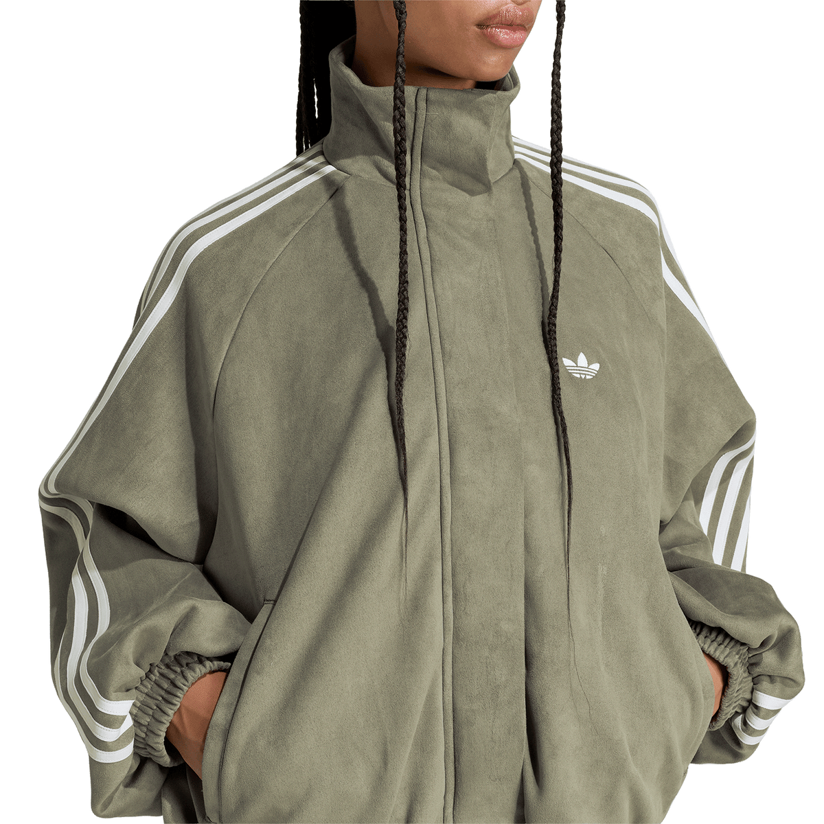 Faux Suede Track Top