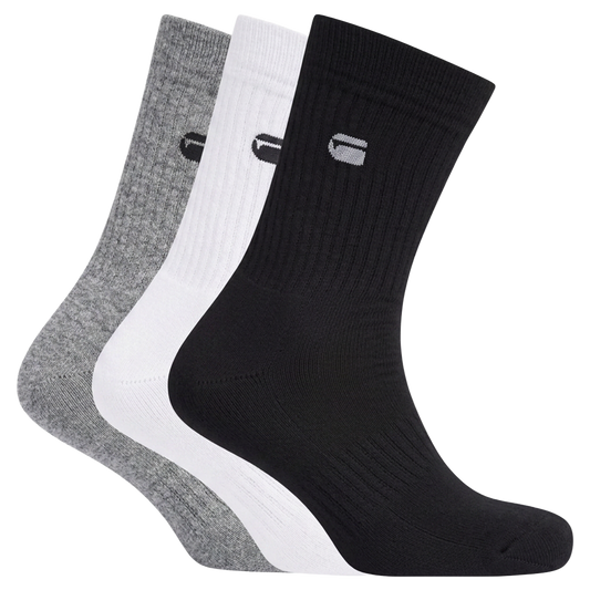 Socken CLAY - 3 Pair Sport Socks -  Grey Marl - Bright White - Black