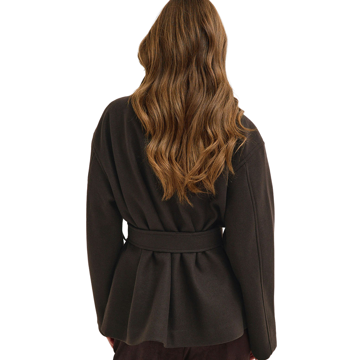 High Neck Wool Blend Jacket