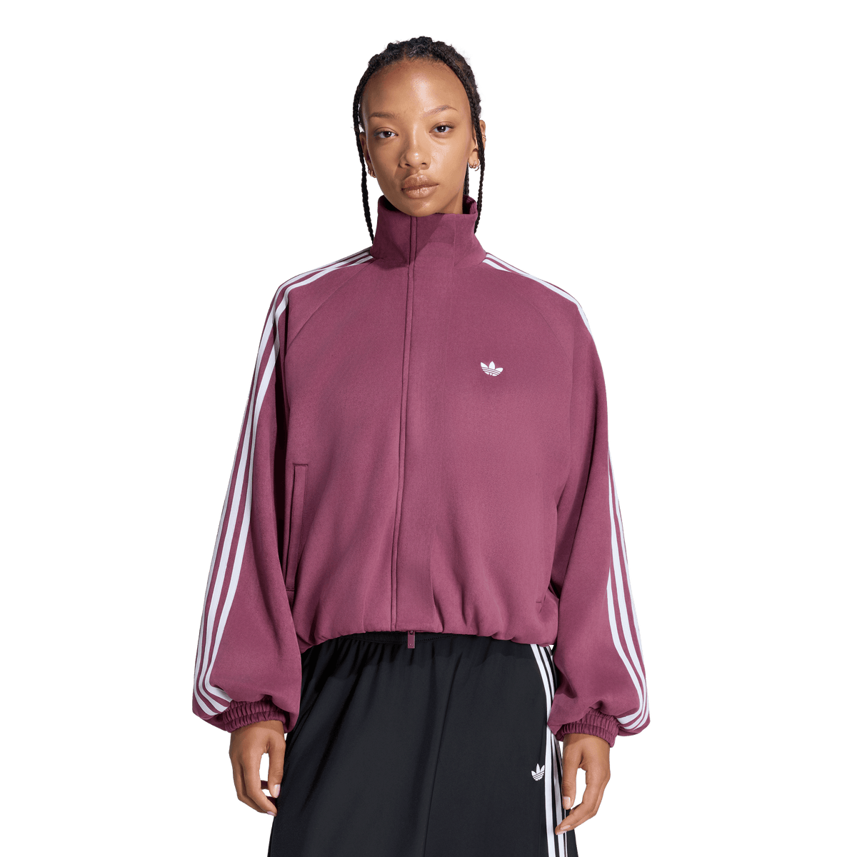 Faux Suede Track Top