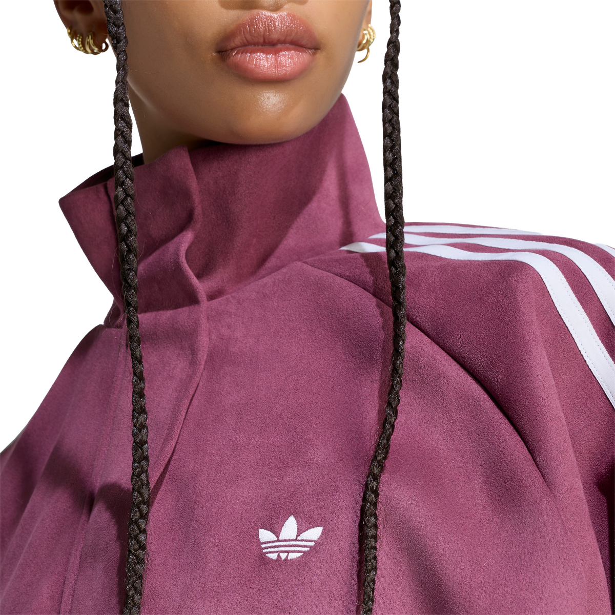 Faux Suede Track Top