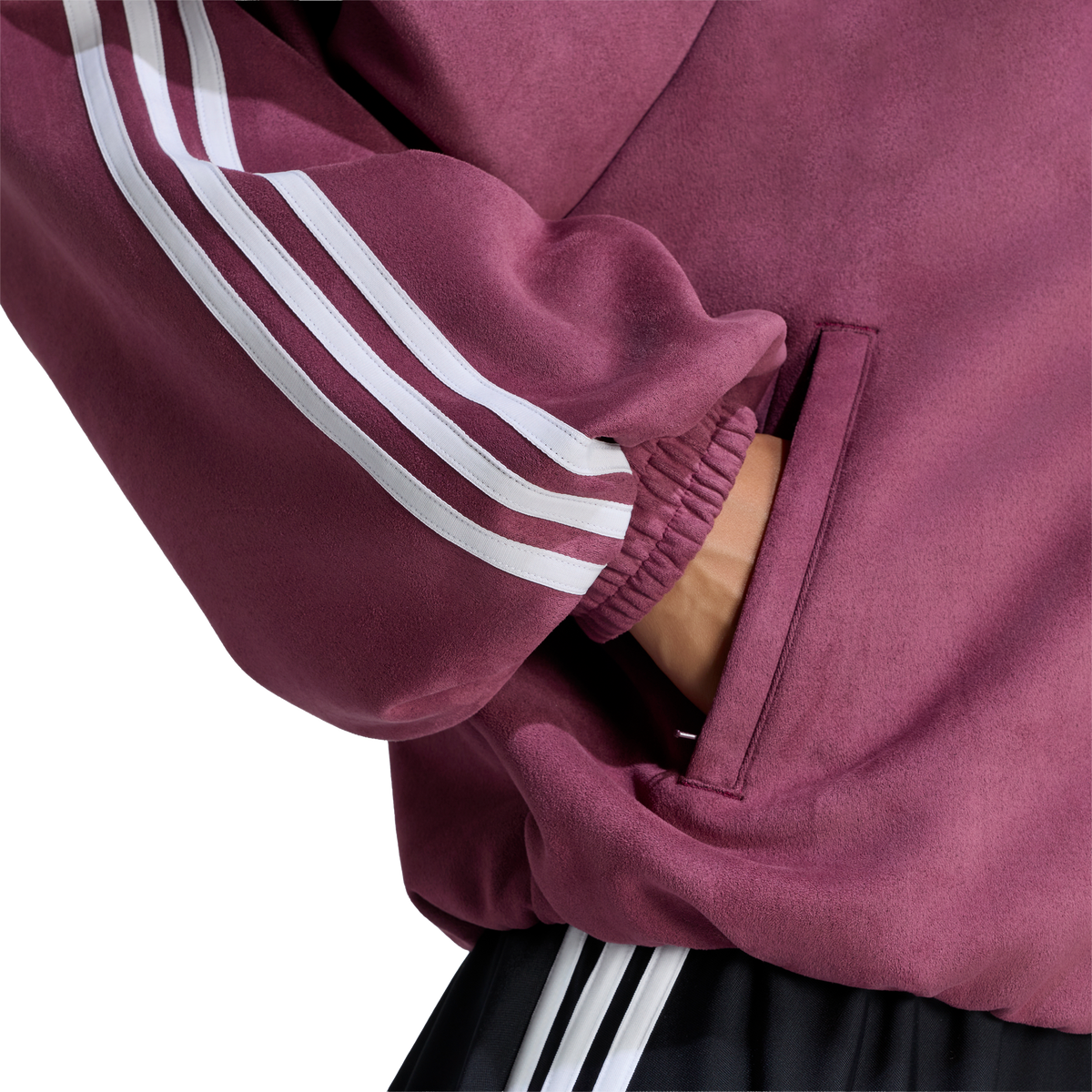 Faux Suede Track Top