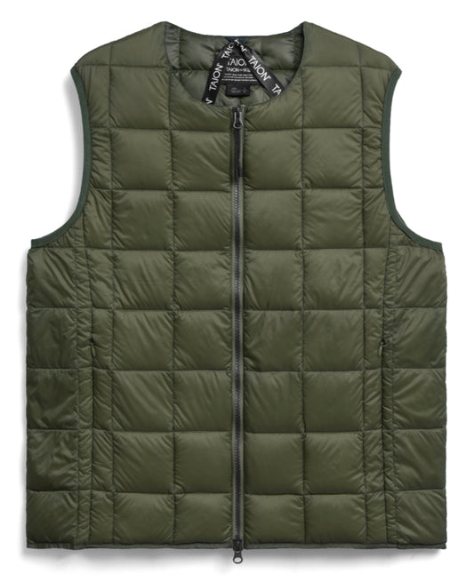 Crew Neck W-Zip Down Vest