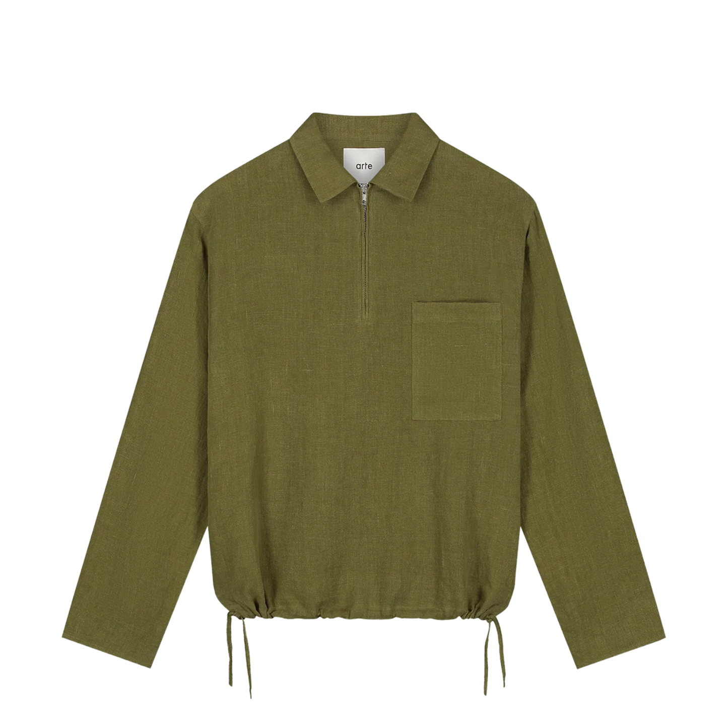 Linen Quarter Zip Pullover