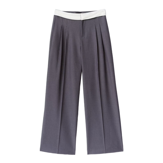 Mid wie pleated trousers