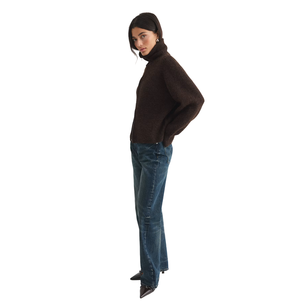 Knitted Zip Cardigan