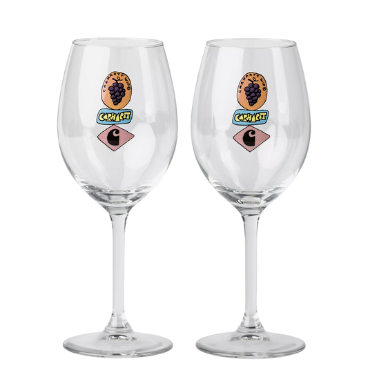 Stacked Grapes Wine Glas Set