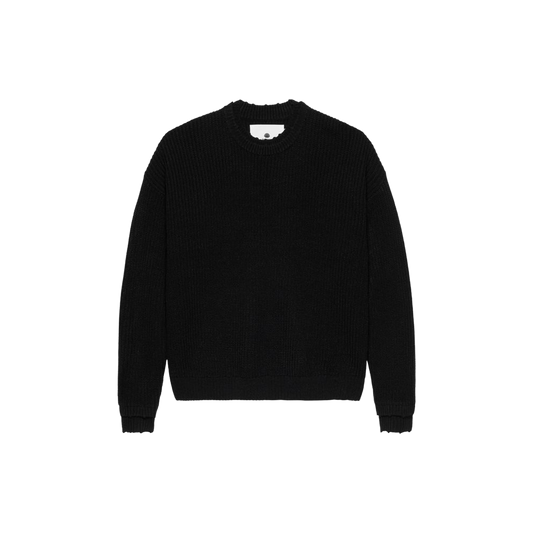 Logo Knit Raw Edge