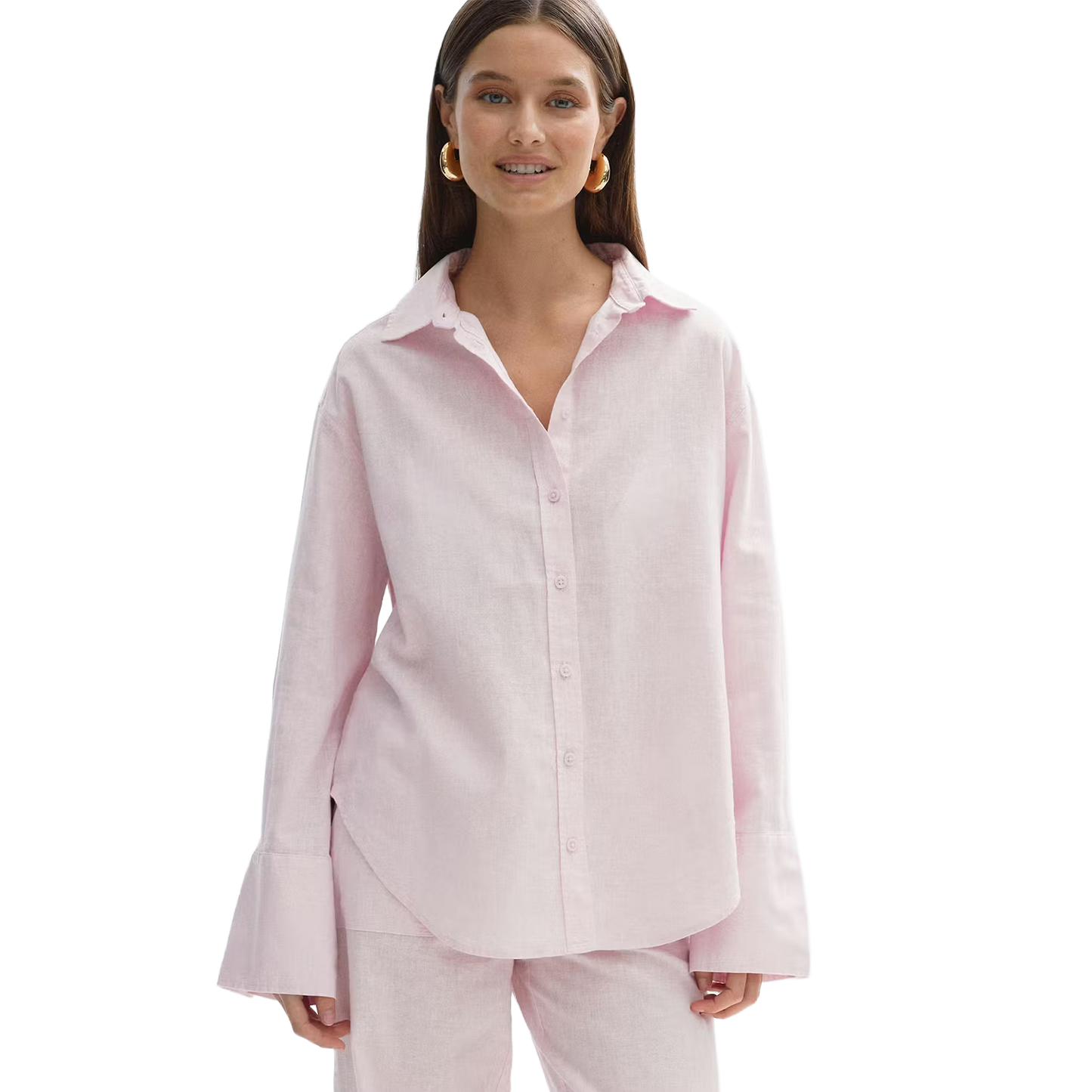 Oversized Linen Blend Shirt