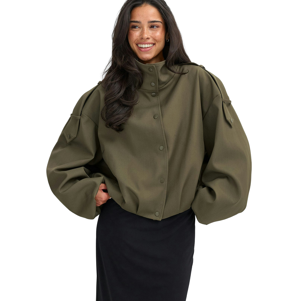 High Neck Short Jacket