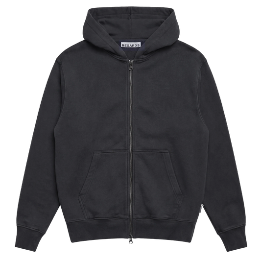 Relaxed Loopback Zip-Hoodie