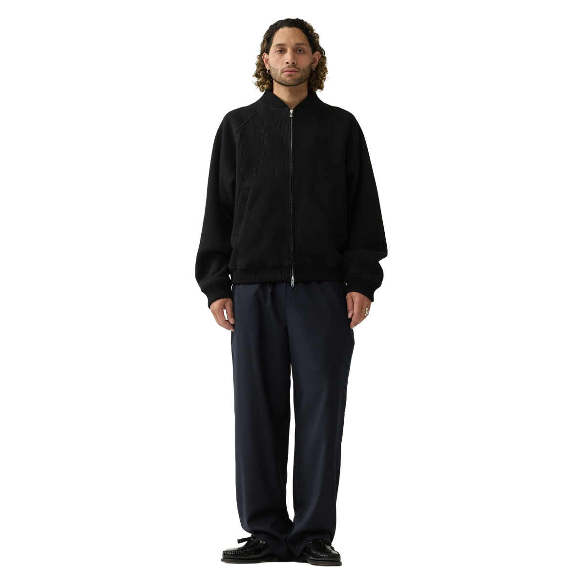 Waffle Zip Up
