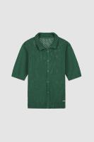 Crochet Knit Button Shirt