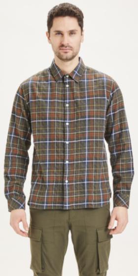 Larch Regular Fit Small Checked Flannel Shirt