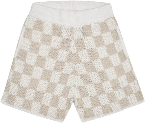 Checkered Crochet Shorts