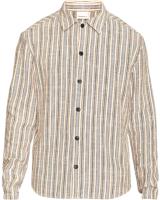 Loose Woven Striped Shirt