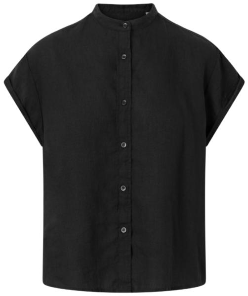 Collar STand Short Sleeve Linen Shirt W