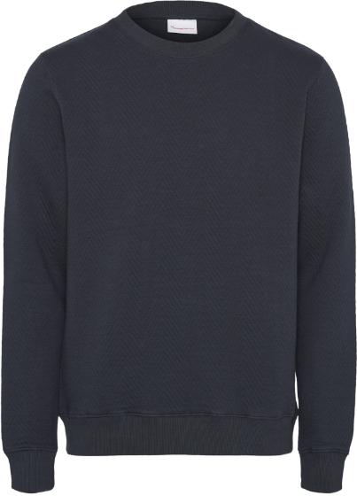 Quilted O-Neck Sweater